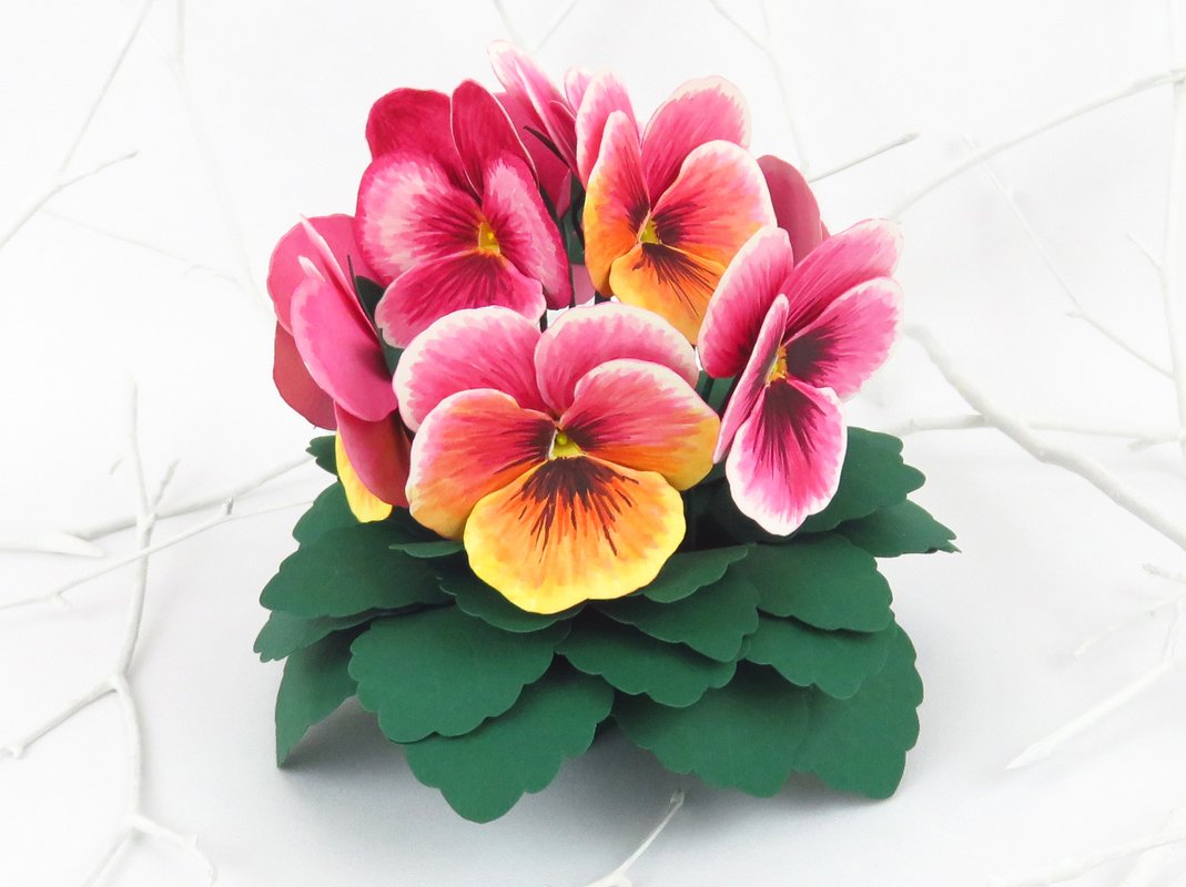 Tischdeko – Stiefmütterchen – Bastelanleitung und Vorlagen