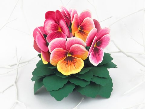 Tischdeko – Stiefmütterchen – Bastelanleitung und Vorlagen