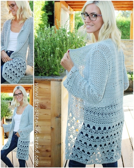 Häkelanleitung für Sommerweste | XS/S/M/L/XL | Häkelweste Casual Flowers #1