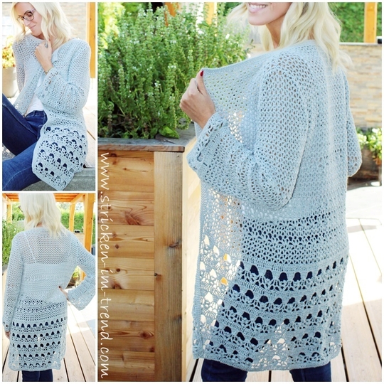 Häkelanleitung für Sommerweste | XS/S/M/L/XL | Häkelweste Casual Flowers #1