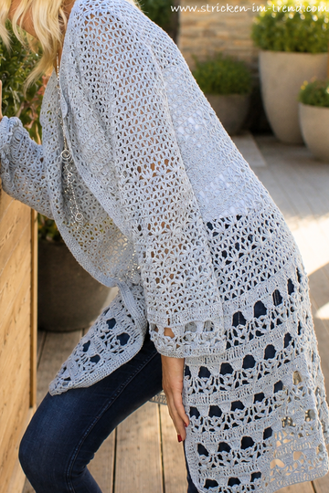 Summer Crochet Vest Pattern | S/M/L/XL/XXL | Cardigan CasualFlowers #1