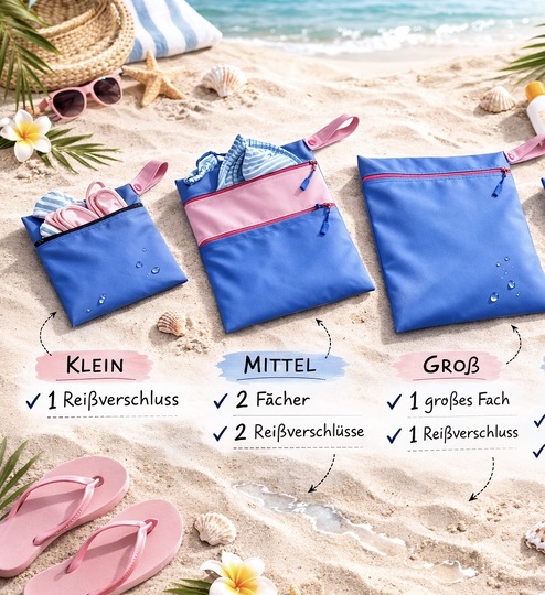 Wetbag Willy / Nasstasche nähen mit 1 oder 2 Reißverschlüssen