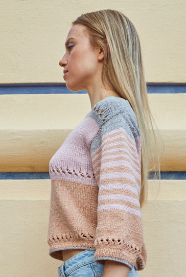 Strickanleitung: Pulli mit Colorblocking in Make-up-Tönen