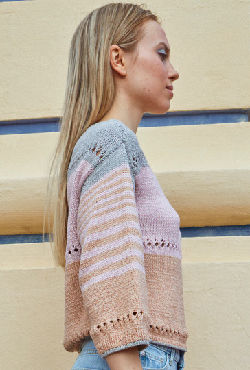 Strickanleitung: Pulli mit Colorblocking in Make-up-Tönen