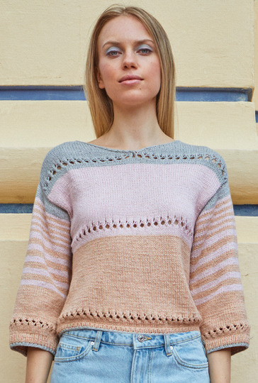Strickanleitung: Pulli mit Colorblocking in Make-up-Tönen