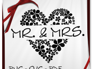 Clipart cricut digital Paper Mr. & Mrs. Hochzeit plotten Plotter