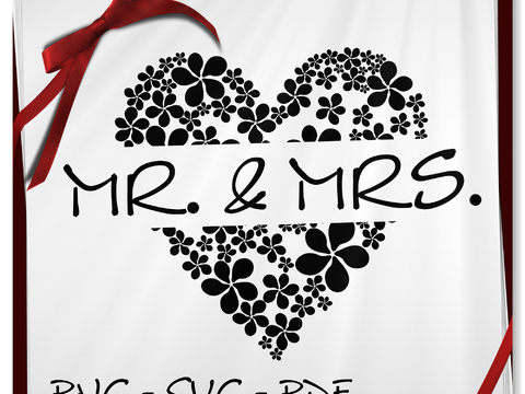 Clipart cricut digital Paper Mr. & Mrs. Hochzeit plotten Plotter