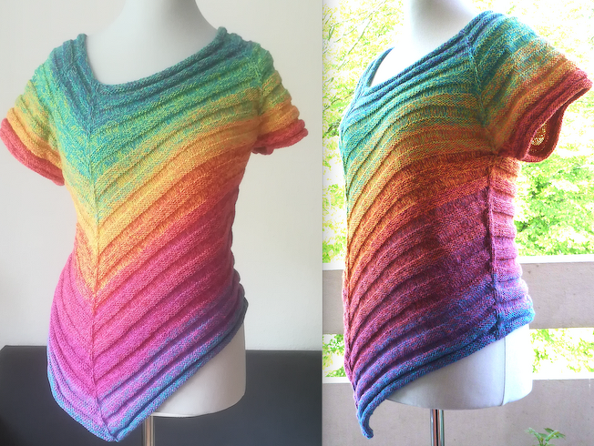 Asymmetrika – Tunika aus einem Farbverlaufsbobbel