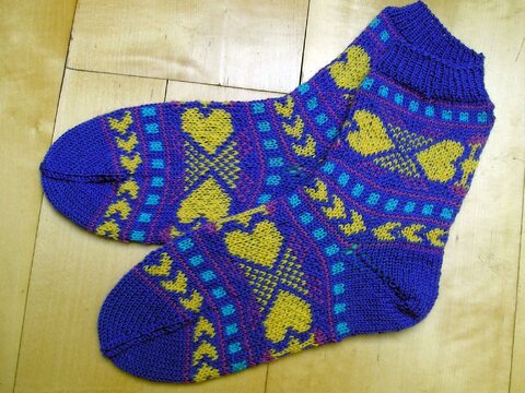 Strickanleitung Socken "Herzenssache" Größe 38/39