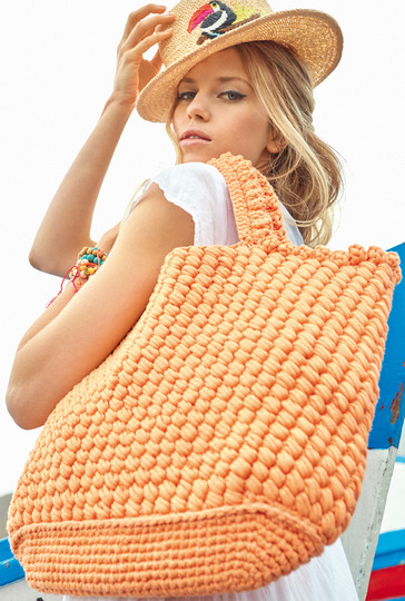 Häkelanleitung: Häkeltasche mit Noppenmuster - perfekt für die Shoppingtour