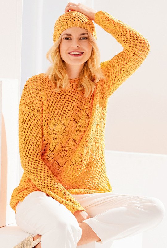 Strickanleitung: Pulli und Mütze mit Ajour- und Netzmuster - Bild 3