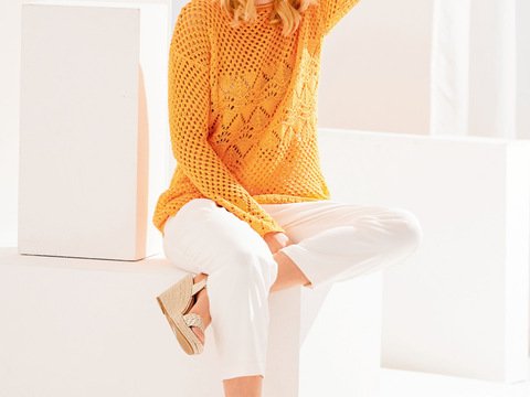 Strickanleitung: Pulli und Mütze mit Ajour- und Netzmuster