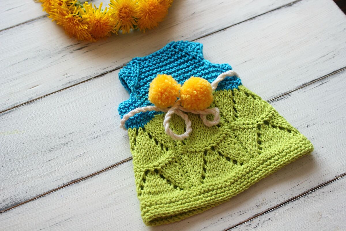 12-inch Dolls Dress02 Knitting Pattern