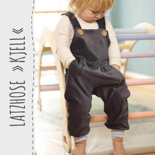 Latzhose "KJELL" (50-98 je 3 Weiten) - Schnittmuster und Anleitung