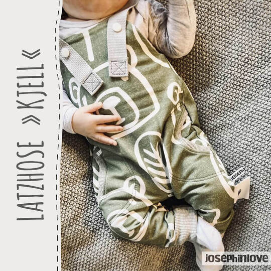 Latzhose "KJELL" (50-98 je 3 Weiten) - Schnittmuster und Anleitung