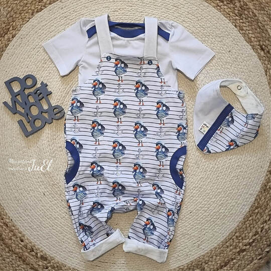 Latzhose "KJELL" (50-98 je 3 Weiten) - Schnittmuster und Anleitung