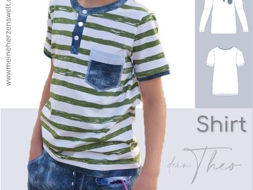 Shirt Kinder – E-Book Schnittmuster Gr. 134-176 – Theo Teens
