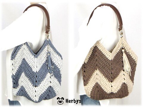 Häkelanleitung Tulpentasche "Jeans"