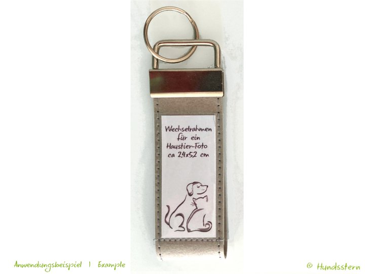 MyPET key fob with photoframes for your photos, 2 sizes, sewing pattern