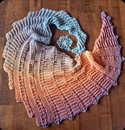 Zackentuch "Mein kleiner Stern": Häkelanleitung