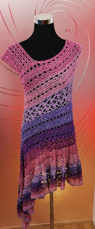 Tunika, Minikleid oder Maxikleid Oblicuo, Häkelanleitung - Bild 3