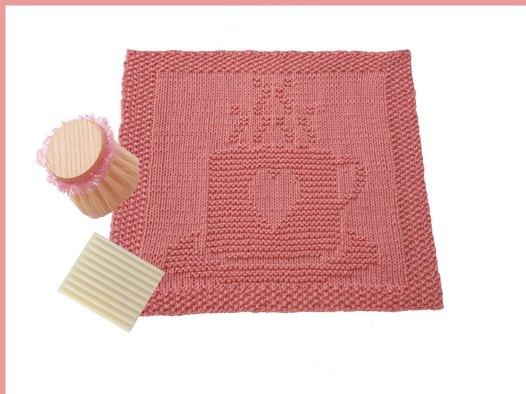 Spültuch Waschlappen Kaffeetasse Teetasse coffee time / tea time Anleitung