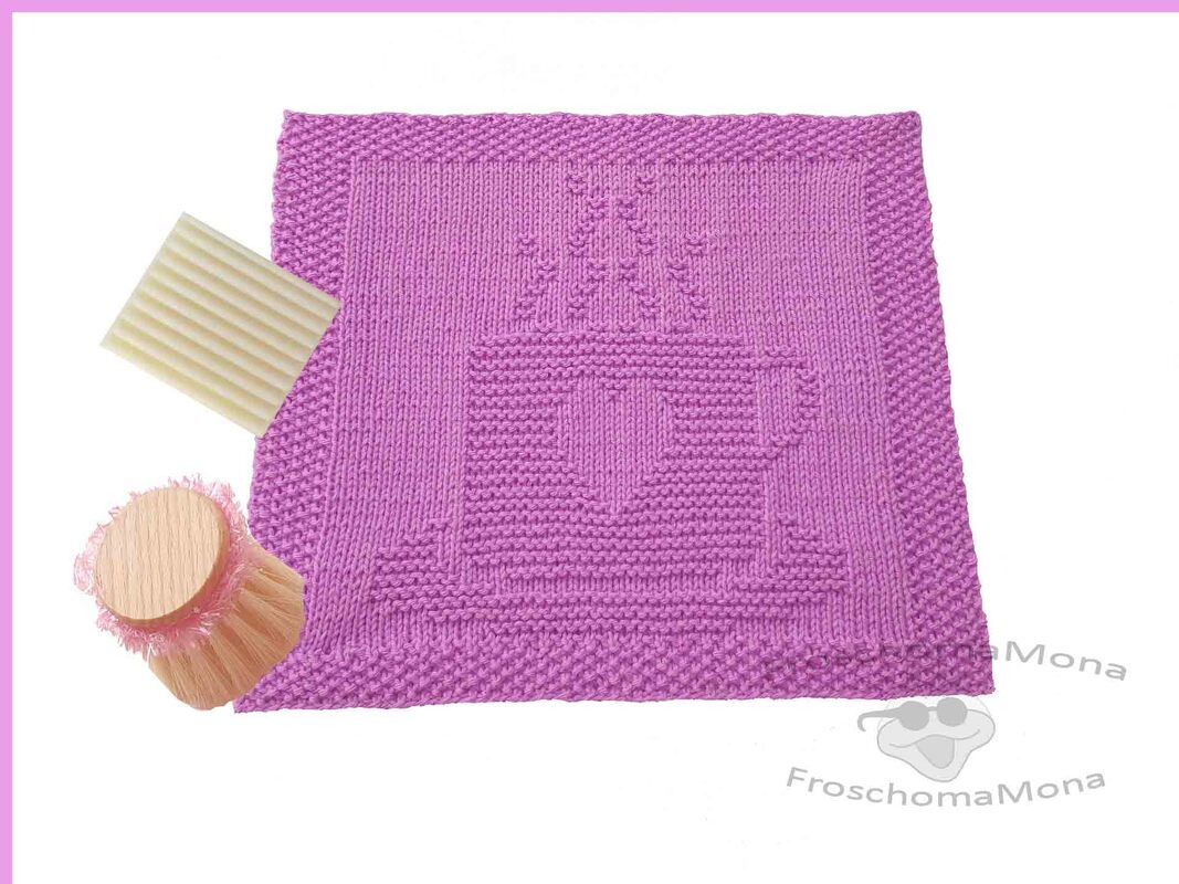 Spültuch Waschlappen Kaffeetasse Teetasse coffee time / tea time Anleitung