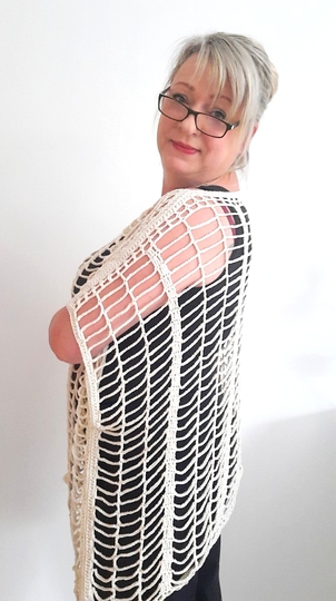 Poncho häkeln - Strand und Sommer Poncho - Häkelanleitung PDF