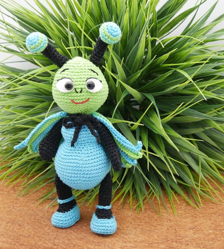 Häkelanleitung Gartenhelferlein Leuchtkäferchen