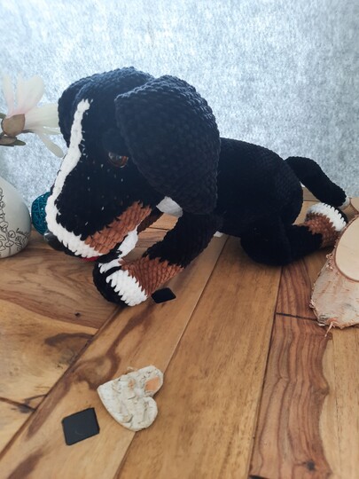 DIY Häkelanleitung für einen kuscheligen Berner Sennenhund
