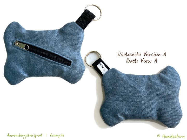 BONE PURSE Mini Geldbörse in Knochenform, Kartenfach, Anleitung+Schnitt