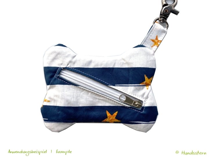 BONE PURSE Mini Geldbörse in Knochenform, Kartenfach, Anleitung+Schnitt