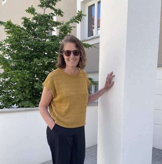 Strickanleitung Sommerpulli Kjra Damen Gr 36 - 48