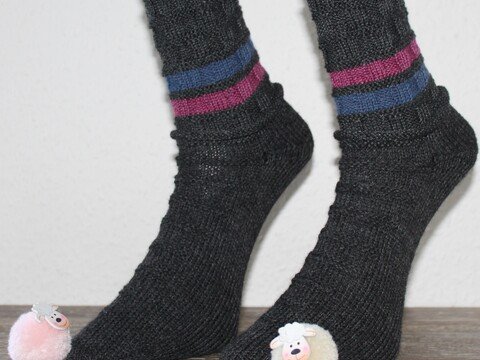 Anleitung Socke mit Struktur