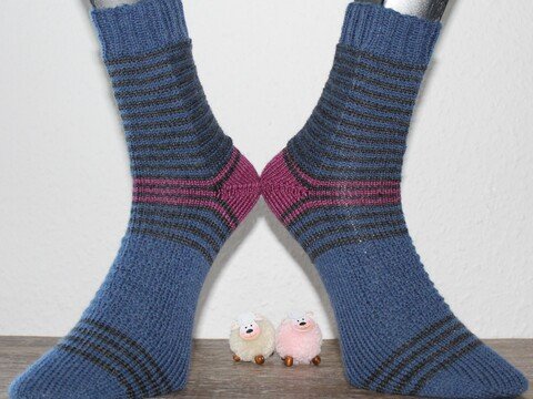 Anleitung Socke in Streifen