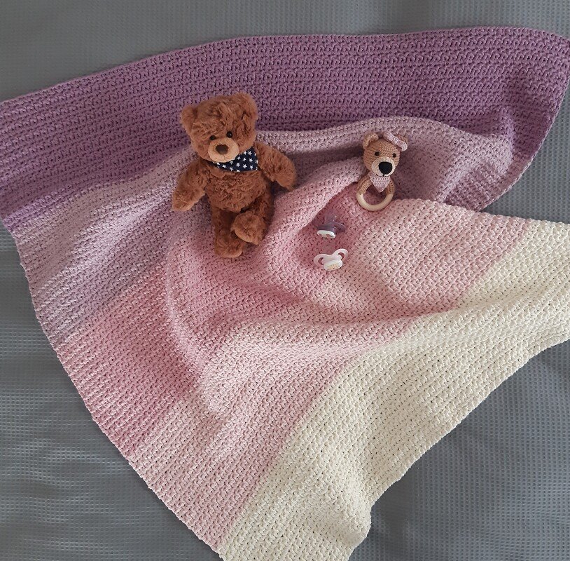 Babydecke Sternenmuster Häkelanleitung