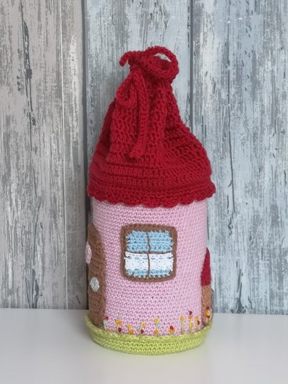Wohnhaus als Aubewahrungsbeutel, Geschenkbeutel oder Spielhaus :-)