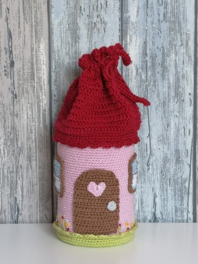 Wohnhaus als Aubewahrungsbeutel, Geschenkbeutel oder Spielhaus :-)