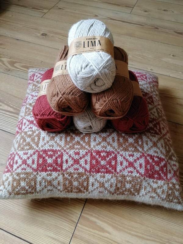 Karo cushion 40x40 cushion cover Fair Isle technique instructions - Image 3