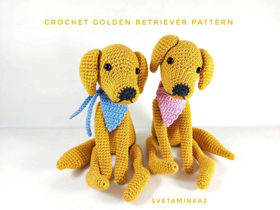 Crochet Golden Retriever Pattern Amigurumi Dog / Puppy