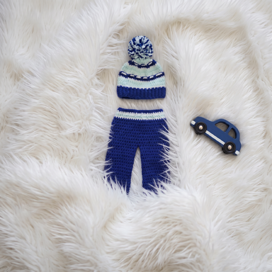 Boys crochet hat and pants