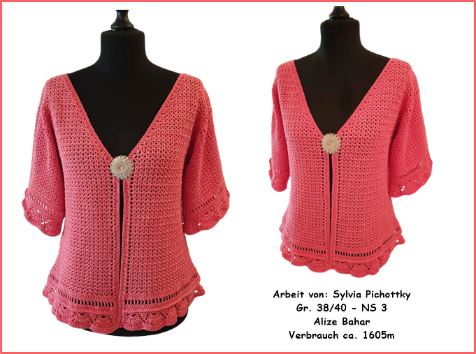 Häkelanleitung Jacke- Cardigan - Weste  "Sommerromanze" - alle Größen - Bild 8