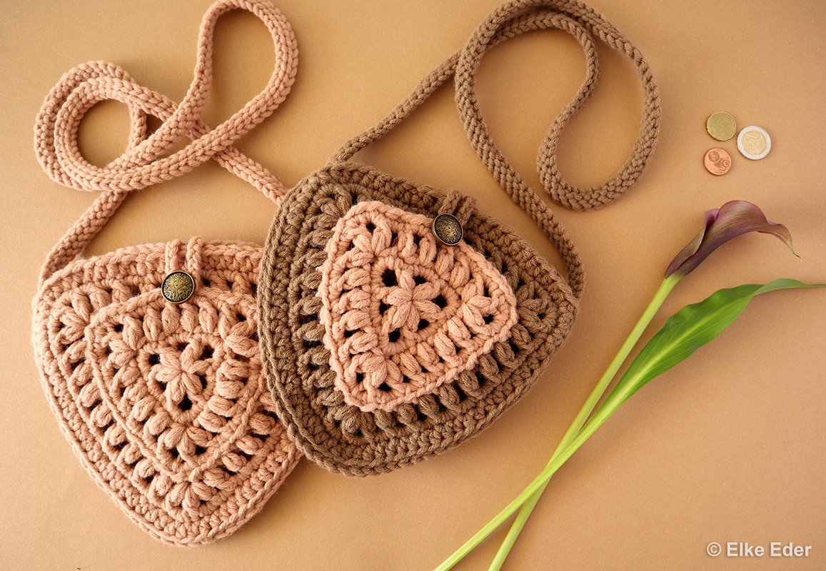 Umhängetasche, Dirndltasche, Wiesntascherl "Triangle" - Häkelanleitung - Bild 7