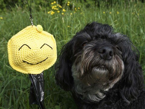 Häkelanleitung für den Kotbeutelspender "Smiley"