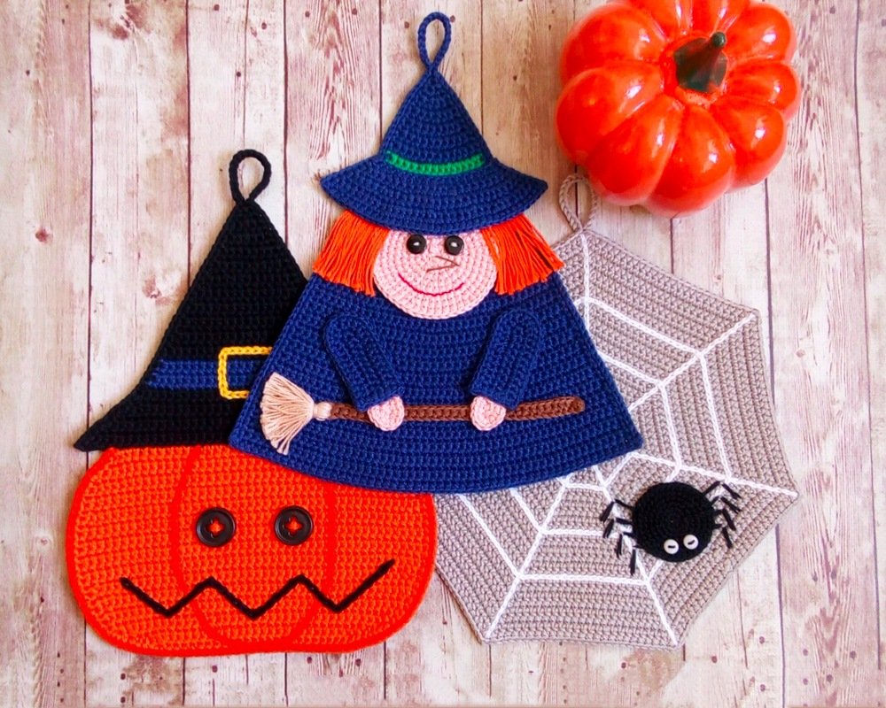 265 Crochet pattern - Pumpkin, decor, potholder, coaster, applique, pillow - Image 6
