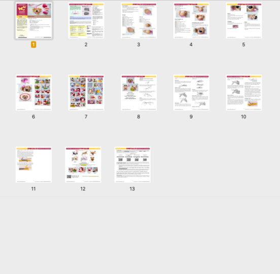 269 Crochet Pattern - Dog puppy brooch, brouch, aplique, decor, pin,