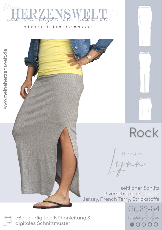 meine Lynn - Rock - Damen - Nähanleitung - Schnittmuster