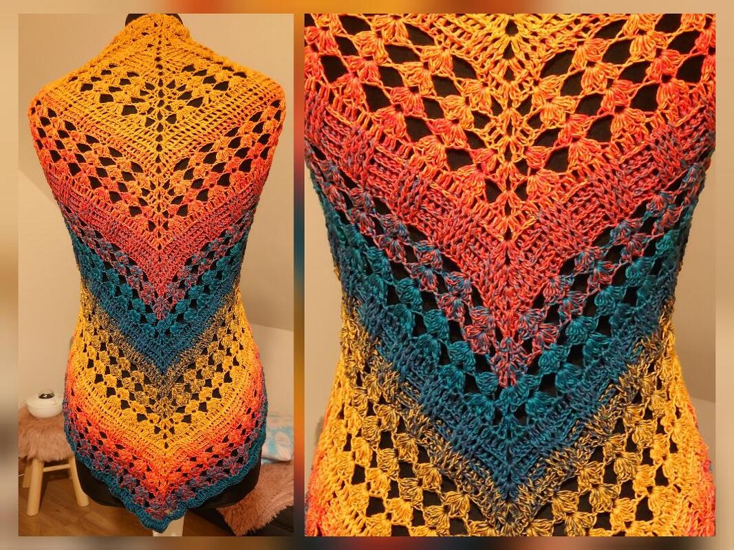 Tuch Tamina häkeln Dreieckstuch Häkeltuch