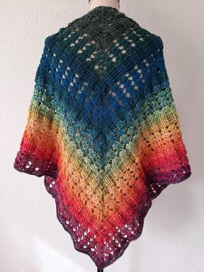 Tuch Tamina häkeln Dreieckstuch Häkeltuch