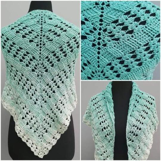 Tuch Tamina häkeln Dreieckstuch Häkeltuch